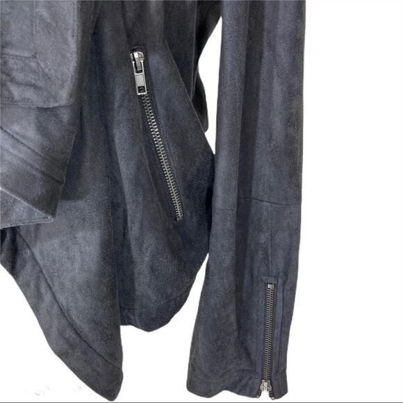 Faux suede waterfall cardigan/jacket, ladies small gray by Cupcakes & Cashmere - Picture 9 of 10